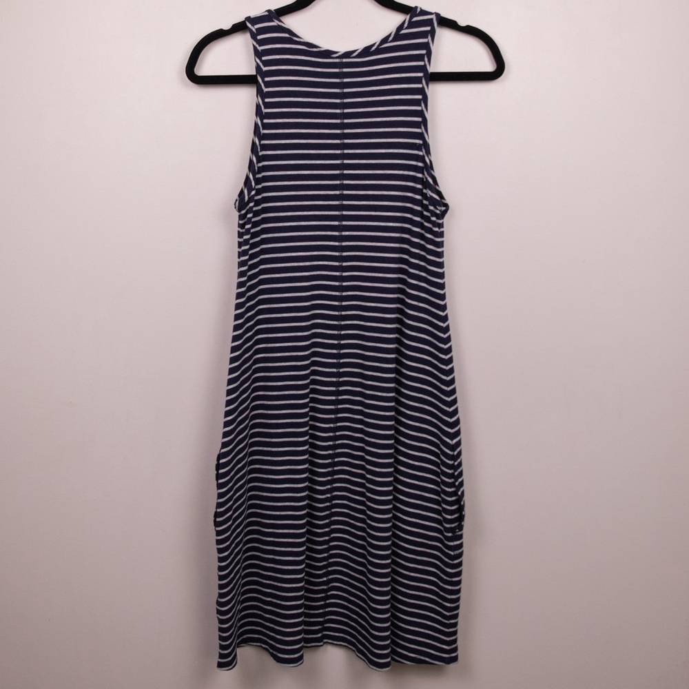 Athleta Super Swing sleeveless blue striped dress-S - Picture 5 of 5